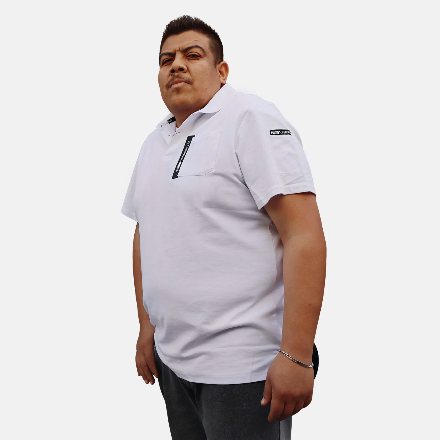 PLAYERA POLO BLANCA PUMA WORKWEAR ADVANCED PARA HOMBRE - Image 5