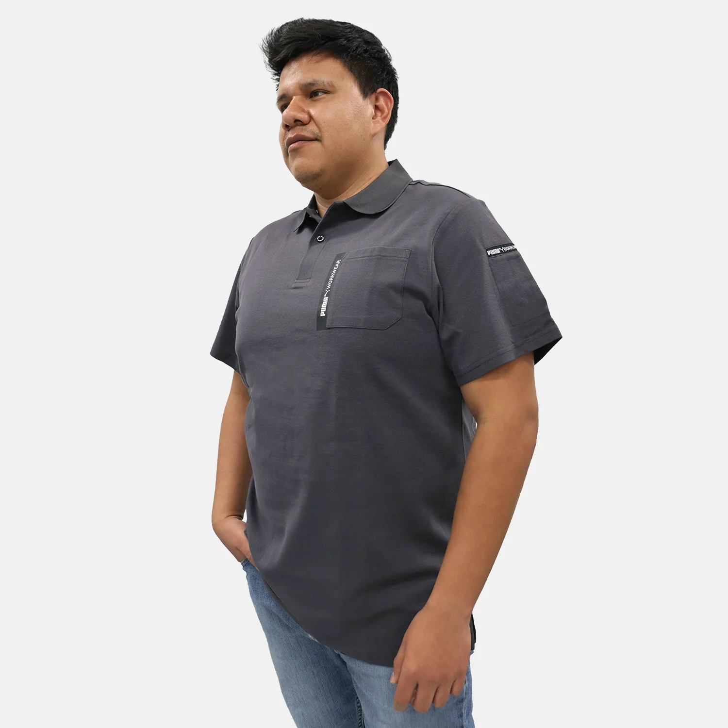 PLAYERA POLO GRIS PUMA WORKWEAR ADVANCED PARA HOMBRE - Image 5